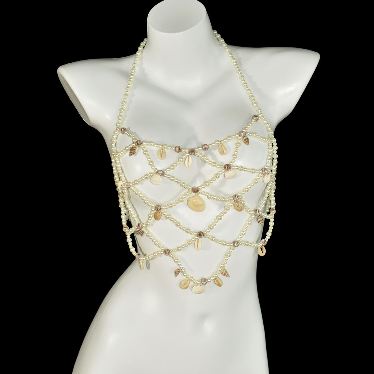Body Jewelry Bra - Fashion Imitation Pearl Bra Waist Skirt