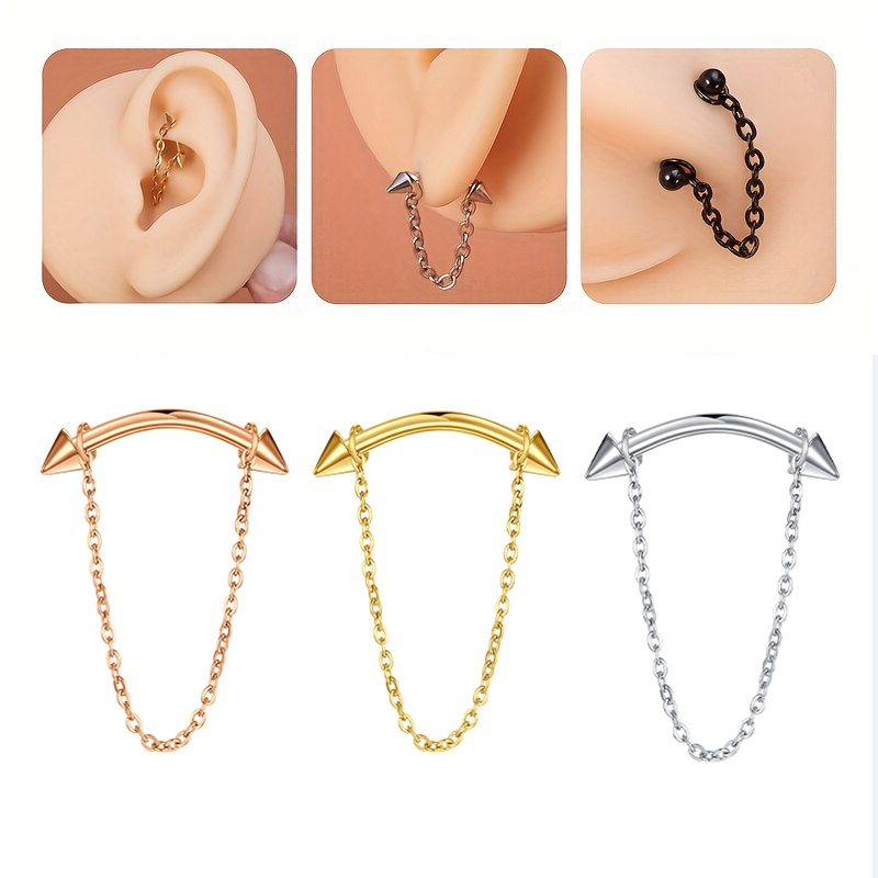 Eyebrow Curved Barbell - 1 Pc Curved Barbell Cartilage Lip
