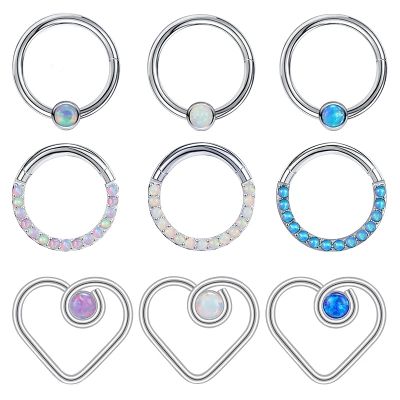 Zs Body Jewelry - ZS 16G Opal Stone Nose Ring