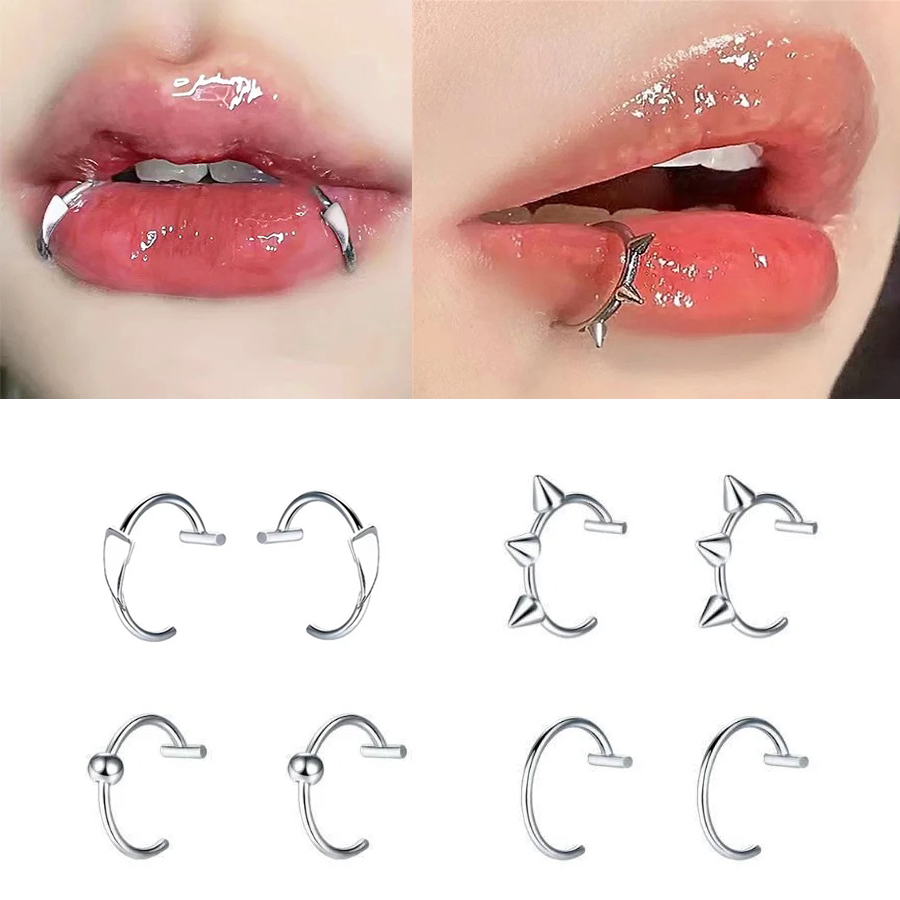 Body Jewelry Luxury - 2PCS Trendy 10mm Stainless Steel Punk