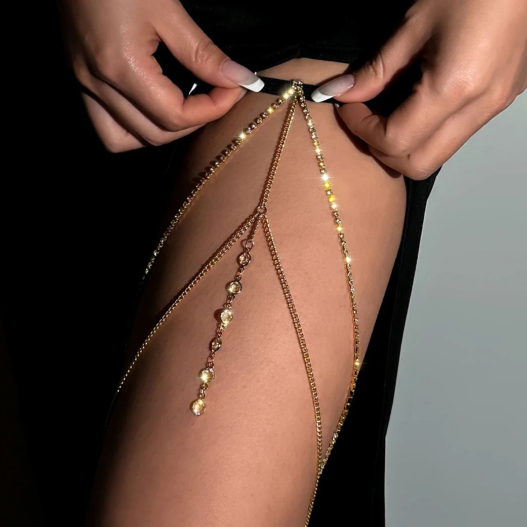 Body Jewelry Women - Sexy Shiny Crystal Multilayer Tassel Leg