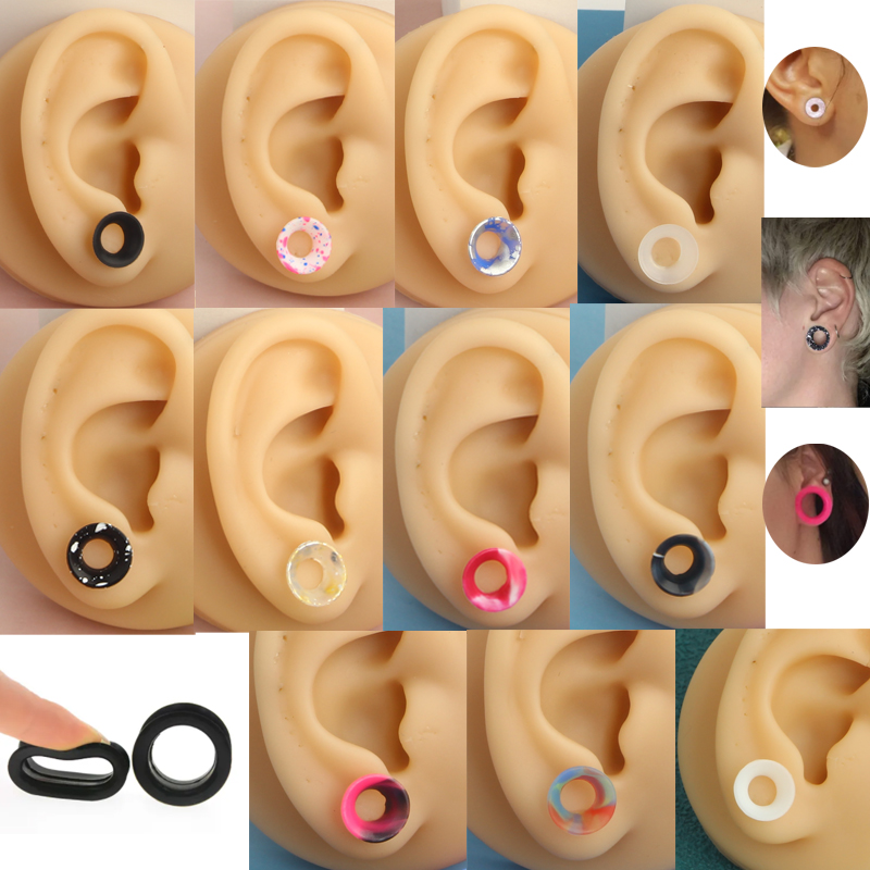 Body Jewelry Gauge Sizes - Ultra Thin Silicone Ear Skin Flexible