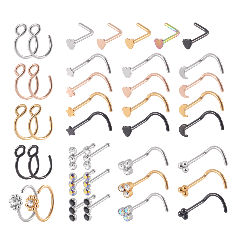 Body Jewelry Holder - 2-12PCS/Lot 316L Surgical Steel Nose Stud