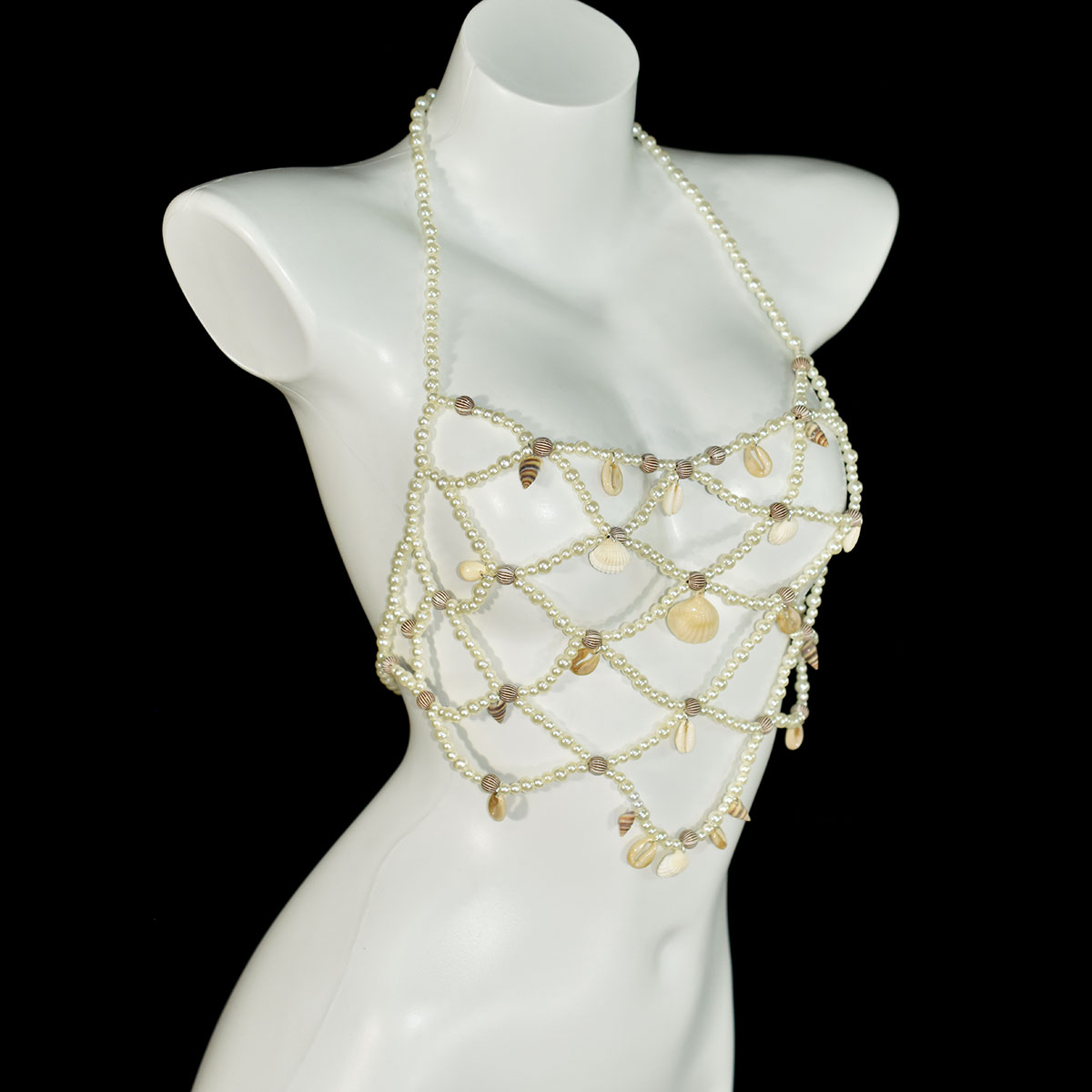 Fashion Imitation Pearl Bra Wa - Body Jewelry Bra review and price