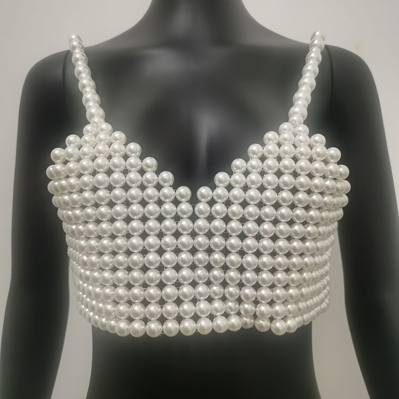 Winter Women's Handmade Pearl  - Body Jewelry Vest review and price