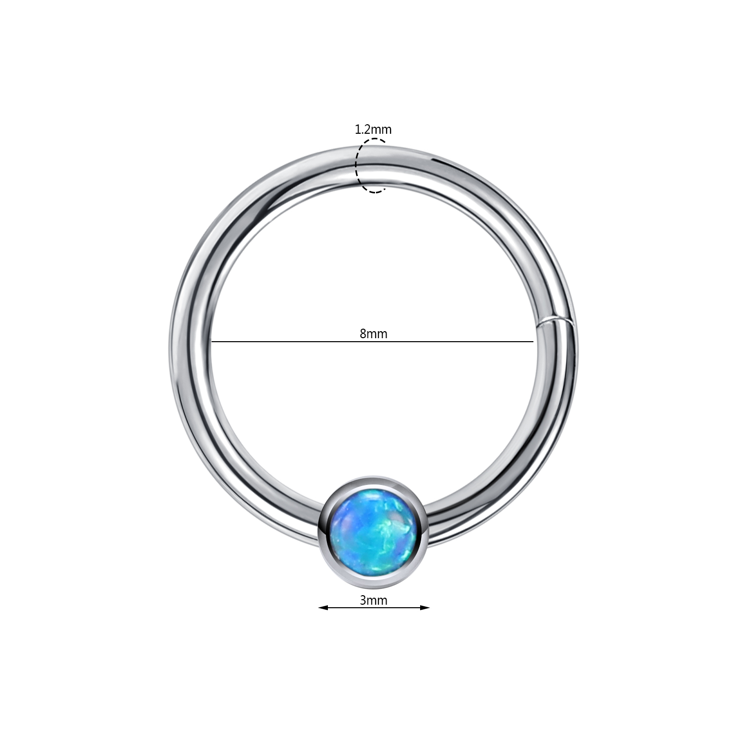 ZS 16G Opal Stone Nose Ring Wo - Zs Body Jewelry review and price