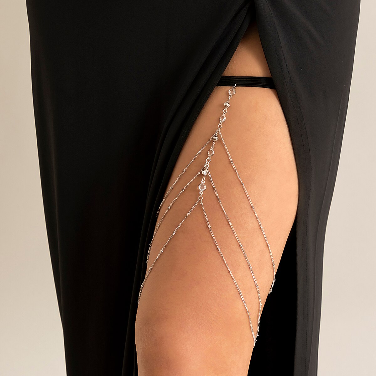 Boho Elastic Band Crystal Leg  - Body Jewelry Luxury review and price