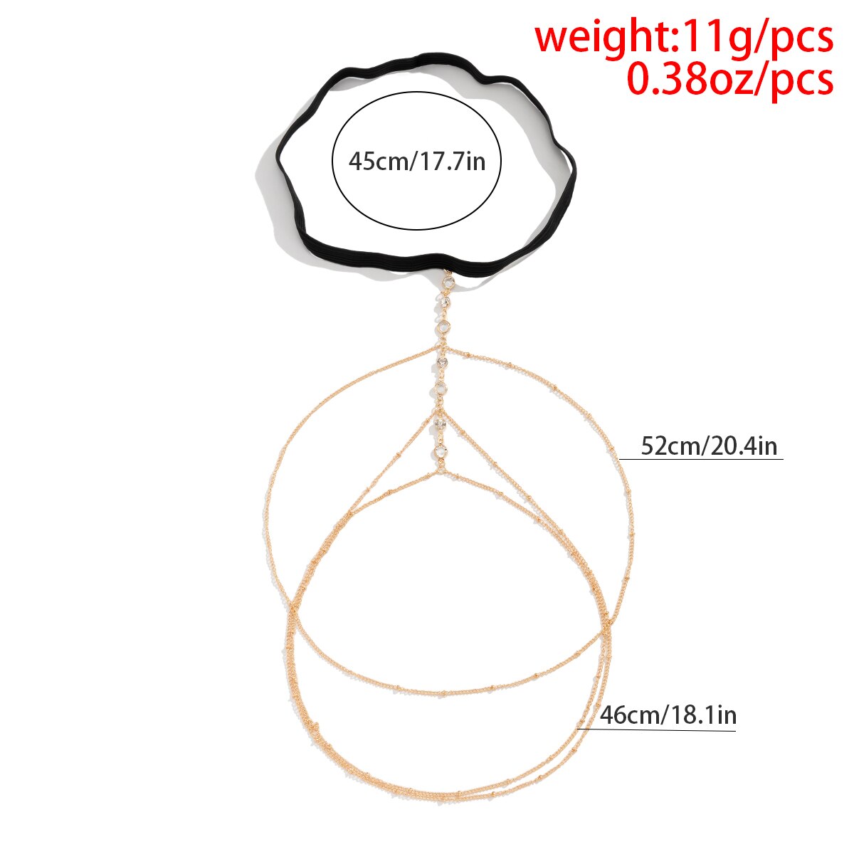 Boho Elastic Band Crystal Leg  - Body Jewelry Luxury review and price
