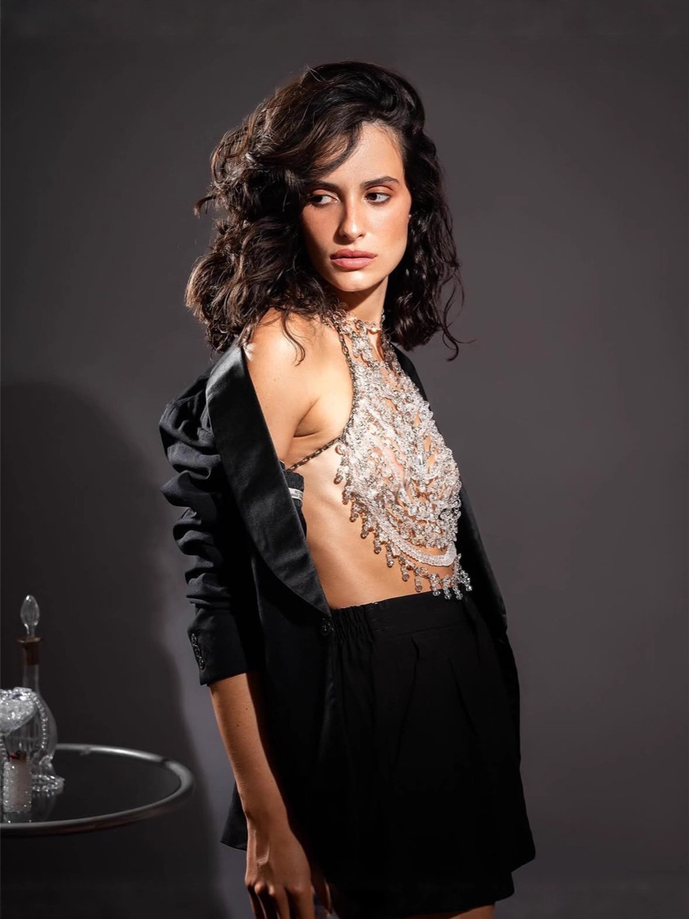 Handmade Beaded Vest Clear Cry - Body Jewelry Vest review and price