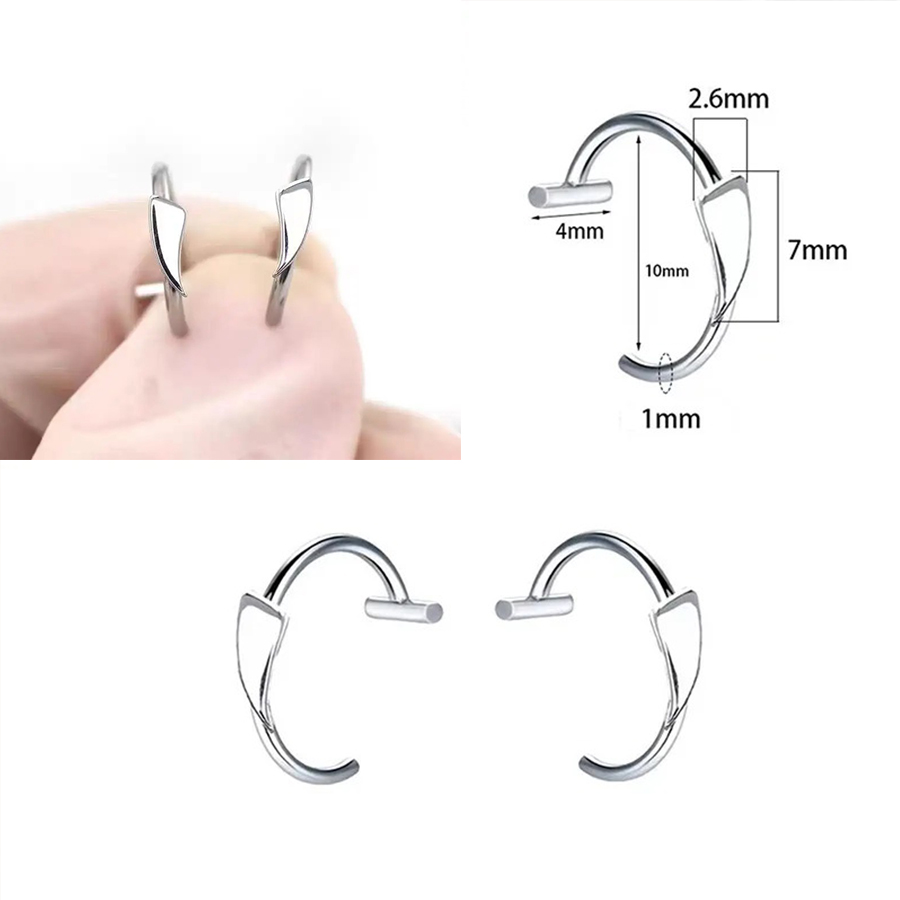 2PCS Trendy 10mm Stainless Ste - Body Jewelry Luxury review and price