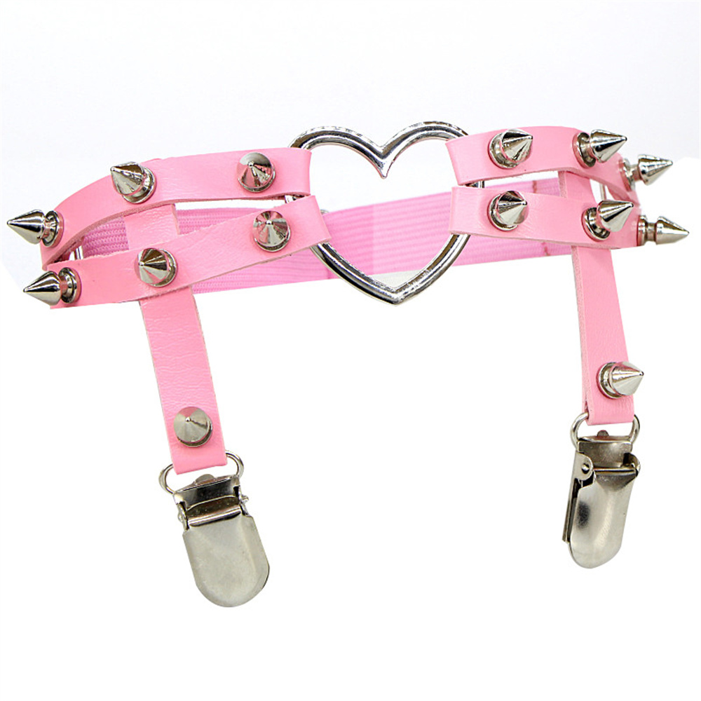 1Pcs Women Punk Goth Heart PU  - Body Jewelry Women review and price