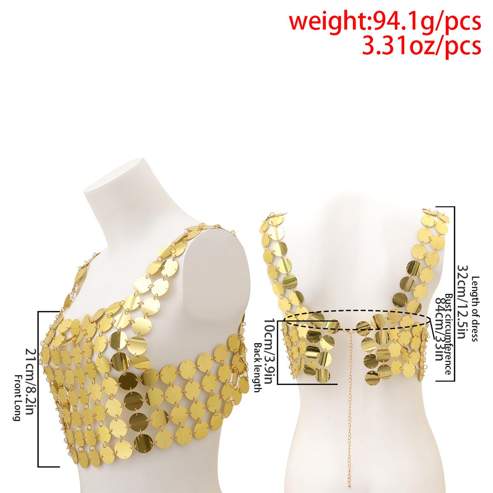 Sequin Vest Tank Tops Sparkly  - Body Jewelry Vest review and price