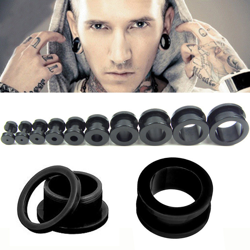 SaYao 2 Pieces Big Size Black  - Body Jewelry Gauge Sizes review and price