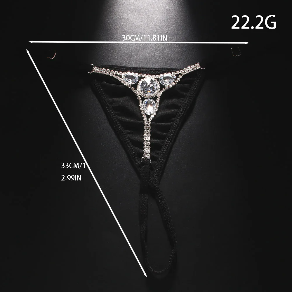 Sexy Round Rhinestone Thong Ad - Body Jewelry Women review and price