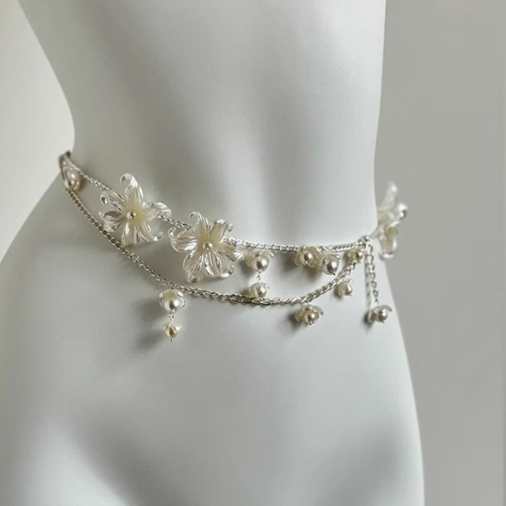Fashion Elegant Pearl Waist Ch - Body Jewelry Women review and price