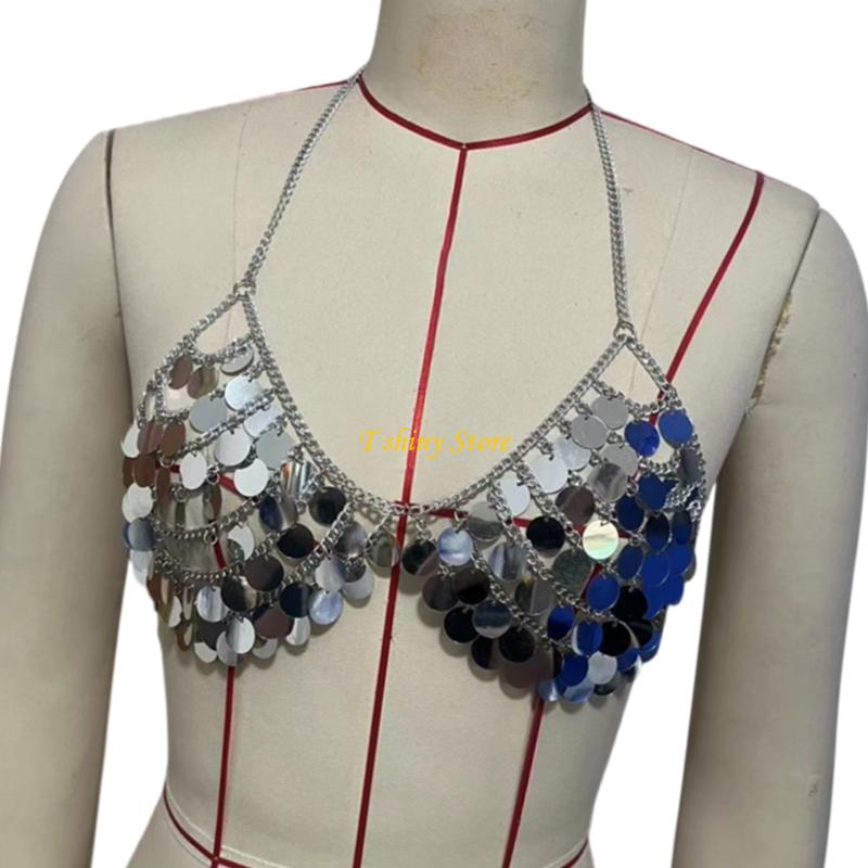 N58F Festive Sequins Vest Top  - Body Jewelry Vest review and price