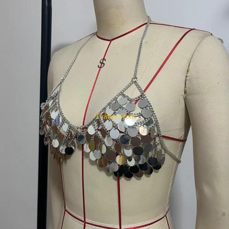 N58F Festive Sequins Vest Top  - Body Jewelry Vest review and price