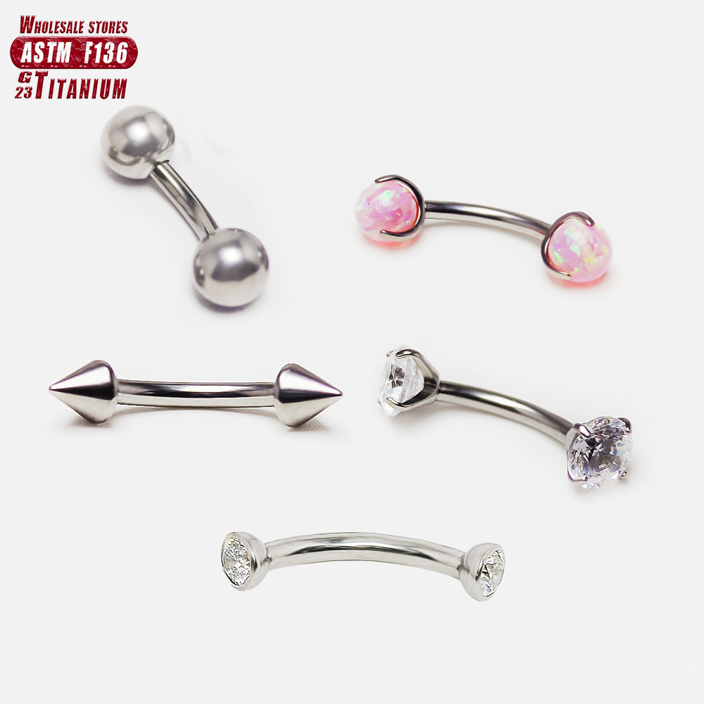 F136 Titanium Piercing 3-5mm O - Eyebrow Curved Barbell review and price