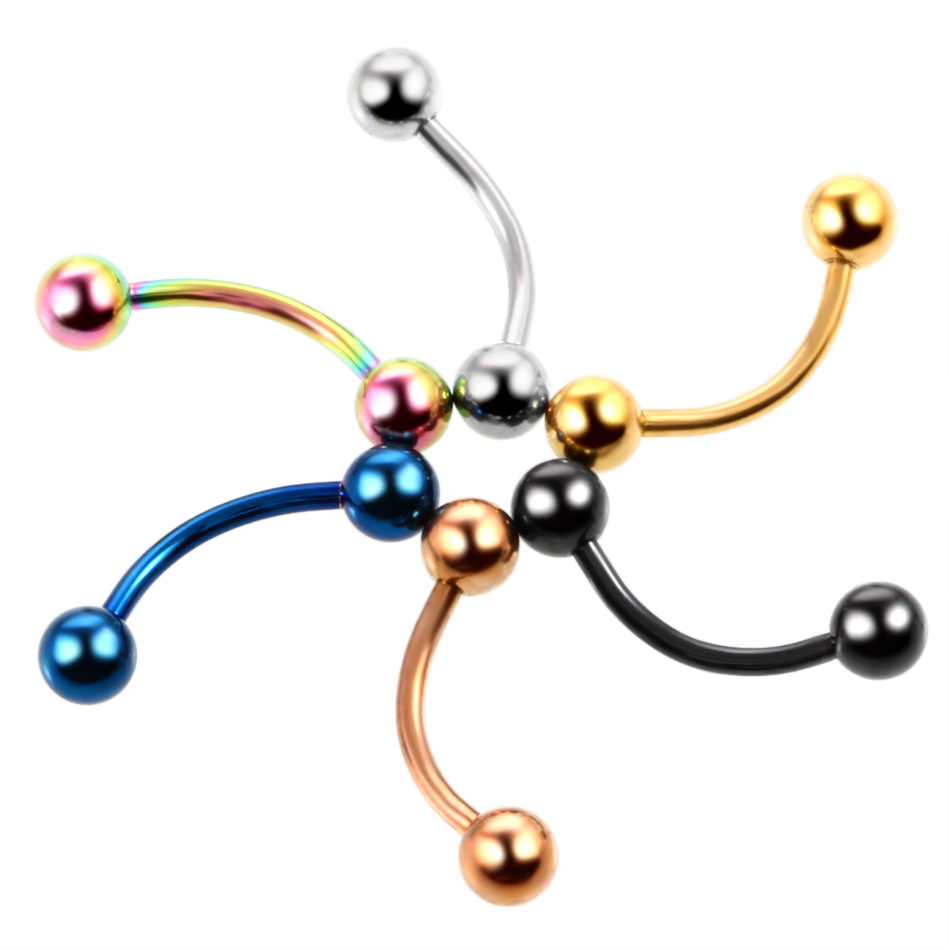 Lot of 2pcs Titanium Anodized  - Eyebrow Curved Barbell review and price