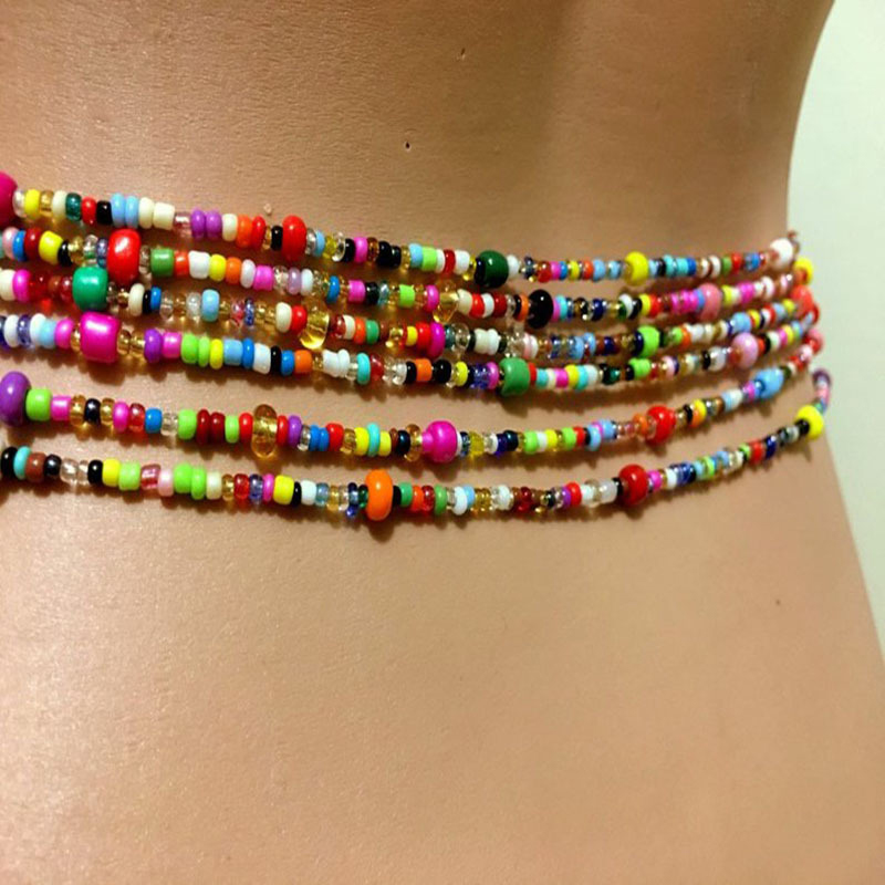 Women Layered Beaded Belly Cha - Body Jewelry Women review and price