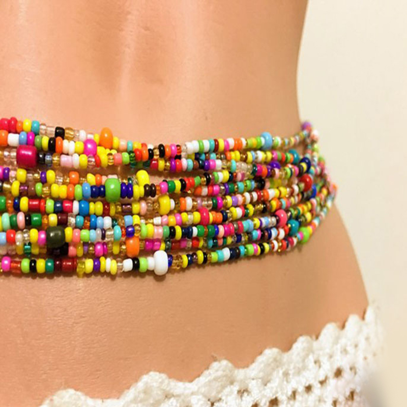 Women Layered Beaded Belly Cha - Body Jewelry Women review and price